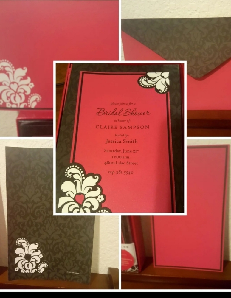 ⬇️ 100x DIY Hot Pink & Black Invitations